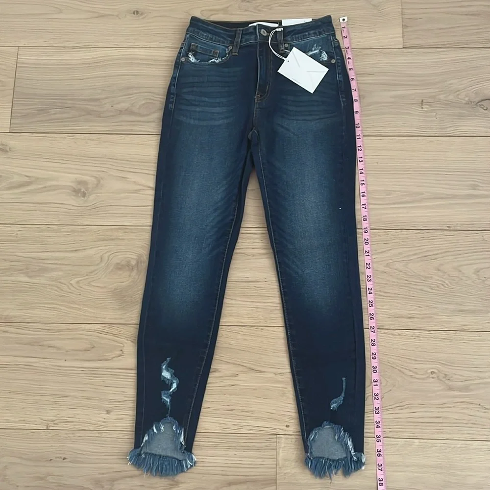 VICI KanCan frayed hem skinny jeans